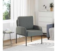 vidaXL Sofás con cojín 55cm Gris oscuro Madera contrachapada