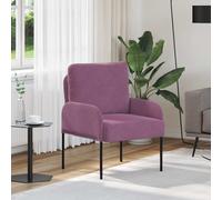 vidaXL Sofás con cojín 55cm Morado Madera contrachapada