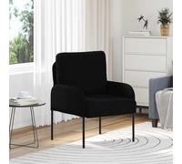 vidaXL Sofás con cojín 55cm Negro Madera contrachapada