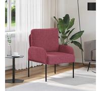 vidaXL Sofás con cojín 55cm Rojo vino Madera contrachapada