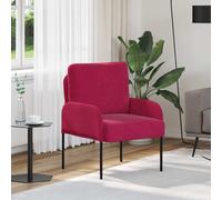 vidaXL Sofás con cojín 55cm Rojo vino Madera contrachapada