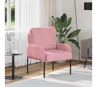 vidaXL Sofás con cojín 55cm Rosa Madera contrachapada