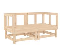 vidaXL Sofás de esquina de jardín 2 uds madera maciza de pino