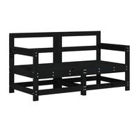 vidaXL Sofás de esquina de jardín 2 uds madera maciza de pino negro