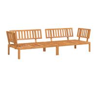 vidaXL Sofás de esquina de palets de jardín 2 uds madera maciza acacia