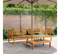 vidaXL Sofás de esquina de palets de jardín 2 uds madera maciza acacia