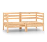 Vidaxl sofás de esquina para jardín 2 uds madera maciza de pino