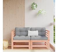 vidaXL Sofás esquineros con cojines 2 uds madera maciza abeto Douglas