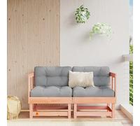 vidaXL Sofás esquineros con cojines 2 uds madera maciza abeto Douglas