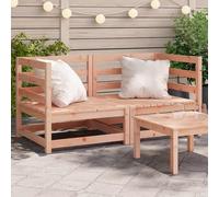 vidaXL Sofás esquineros jardín 2 uds madera maciza Douglas 70x70x67cm