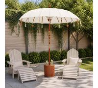vidaXL Sombrilla balinesa con base Redondo 190 x 190 x 295 cm