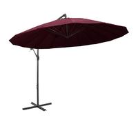 vidaXL Sombrilla colgante con palo de aluminio 3 m Color Blanco, Antracita, Taupé Bordeaux