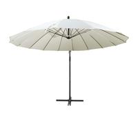 vidaXL Sombrilla colgante con palo de aluminio 3 m Color Blanco, Antracita, Taupé White