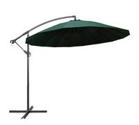 vidaXL Sombrilla colgante con palo de aluminio 3 m en color Verde/Terracota | diseño vintage industrial ideal para cocina salón comedor