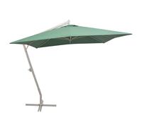 vidaXL Sombrilla colgante con palo de aluminio verde 300x300 cm