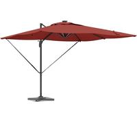 vidaXL Sombrilla con luces LED, color terracota, 286 x 284 x 270 cm