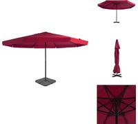 vidaXL Sombrilla con soporte, color rojo - Sombrillas y protección solar