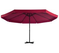 vidaXL Sombrilla con soporte portátil, color rojo