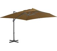 vidaXL: Sombrilla con soporte portátil en color taupe