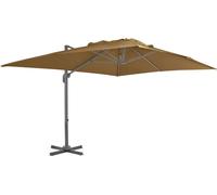 vidaXL: Sombrilla con soporte portátil en color taupe