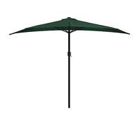 vidaXL Sombrilla de Balcón Semicircular con Palo Parasol de Jardín Aluminio
