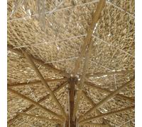 vidaXL Sombrilla de Bambú con Tejado de Hojas de Plátano Parasol Refugio Solar 210 cm