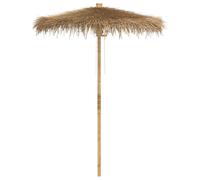 vidaXL Sombrilla de Bambú con Tejado de Hojas de Plátano Parasol Refugio Solar 180 cm