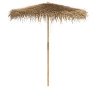 vidaXL Sombrilla de Bambú con Tejado de Hojas de Plátano Parasol Refugio Solar 240 cm