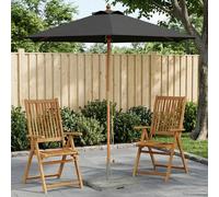 vidaXL Sombrilla de jardín Ø 270 x 248 cm Madera de Eucalipto Maciza