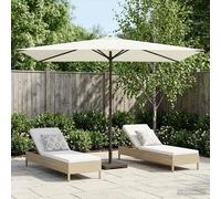 vidaXL Sombrilla de jardín 200 x 300 cm Poliéster Rectangular Crema