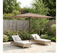 vidaXL Sombrilla de jardín 200 x 300 cm Poliéster Rectangular Topo