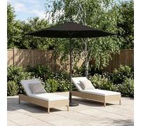 vidaXL Sombrilla de jardín 230 x 230 cm Poliéster Rectangular Negro