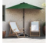 vidaXL Sombrilla de jardín 294 x 150 x 224 cm Poliéster y Acero Verde