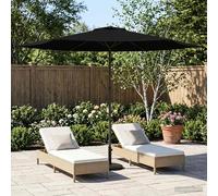 vidaXL Sombrilla de jardín 300 x 300 cm Poliéster Rectangular Negro