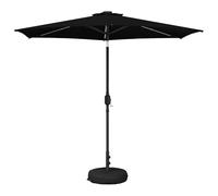 vidaXL Sombrilla de jardín con iluminación LED, 270 x 270 cm, poliéster, color negro