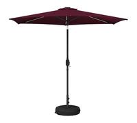 VidaXL - Sombrilla de jardín con luces LED, 270 x 270 cm, poliéster, sombrilla moderna de jardín, con luces LED, sombra exterior, protección UV, ambiente nocturno