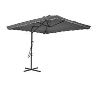 vidaXL Sombrilla de jardín con palo de acero antracita 250x250 cm