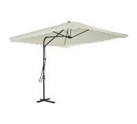 vidaXL Sombrilla de jardín con palo de acero, arena 250x250 cm