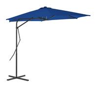 vidaXL Sombrilla de jardín con palo de acero azul 300x230 cm