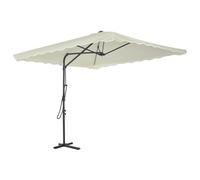 vidaXL Sombrilla de jardín con palo de acero, arena 250x250 cm