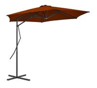 vidaXL Sombrilla de jardín con palo de acero terracota 300x230 cm