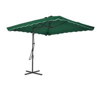 vidaXL Sombrilla de jardín con palo de acero verde 250x250 cm