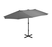 vidaXL Sombrilla de jardín con palo de aluminio 460x270 cm antracita