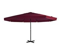 vidaXL Sombrilla Parasol para Jardín Patio Terraza Protección UV Aluminio 500 cm Rojo Burdeos