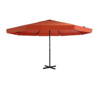 vidaXL Sombrilla de jardín con palo de aluminio 500 cm terracota
