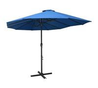 vidaXL Sombrilla de jardín con palo de aluminio azul 460x270 cm