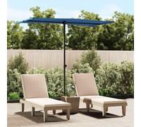 vidaXL Sombrilla de jardín con palo de aluminio azul azure 180x110 cm