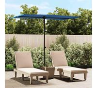 vidaXL Sombrilla de jardín con palo de aluminio azul azure 2x1,5 m