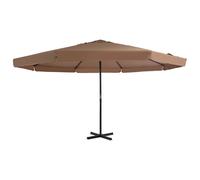 vidaXL Sombrilla de jardín con palo de aluminio gris taupe 500 cm
