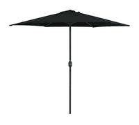 vidaXL Sombrilla de jardín con palo de aluminio negra 270x246 cm
